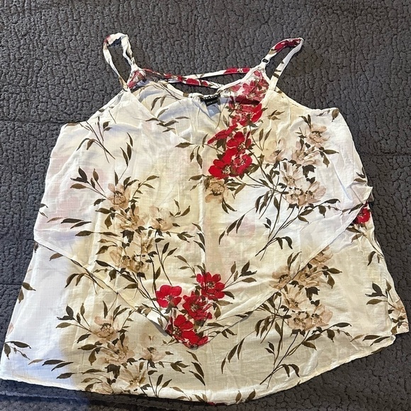 Torrid Sophie Textured Woven Double Layer Swing Cami Ivory Floral Size 2 (18/20) - Picture 5 of 6